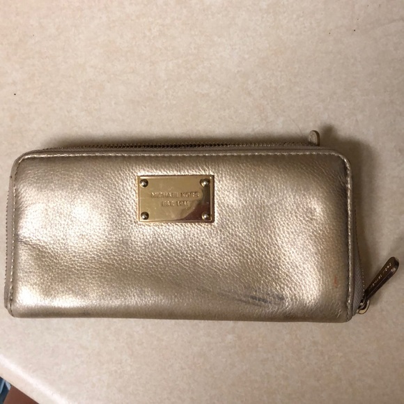 MK gold wallet